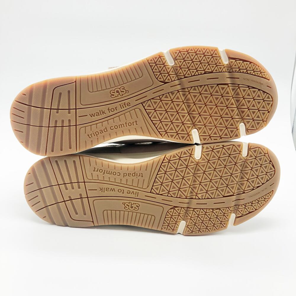SAS Womens TMV - EZ Strap Sneakers Size 5.5 WW Taupe Pink Leather NIB - Picture 9 of 10